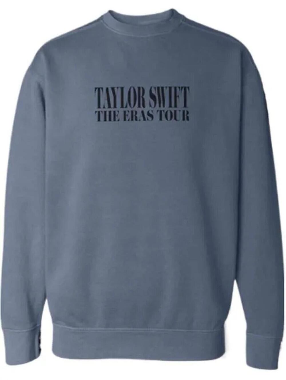 Taylor Swift The Eras Tour Blue Oversized Sweatshirt Crewneck